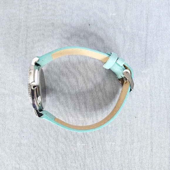 L & Co. Rhinestone Watch | Seafoam Green Band | Silver Crystal Bezel | NWOT - Picture 14 of 15